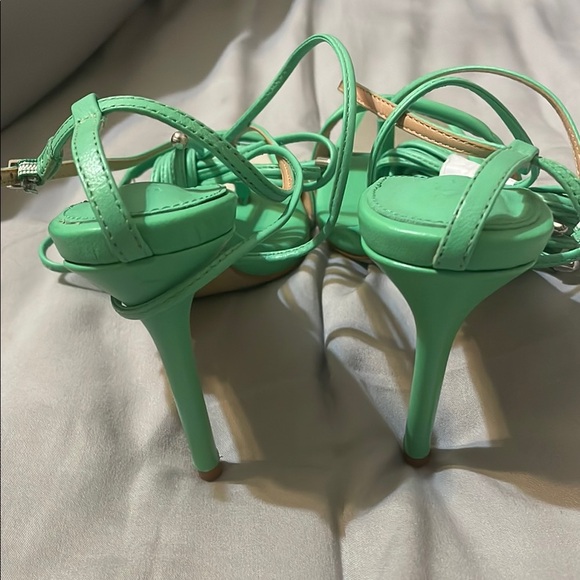 Schutz Green Strappy Sandals - Picture 3 of 4